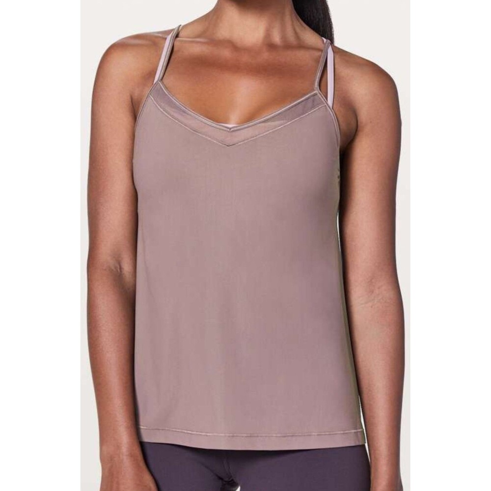 Lululemon NWOT sz S/M/2? Final Count Spaghetti Strap Yoga Tank Top Antique Bark
